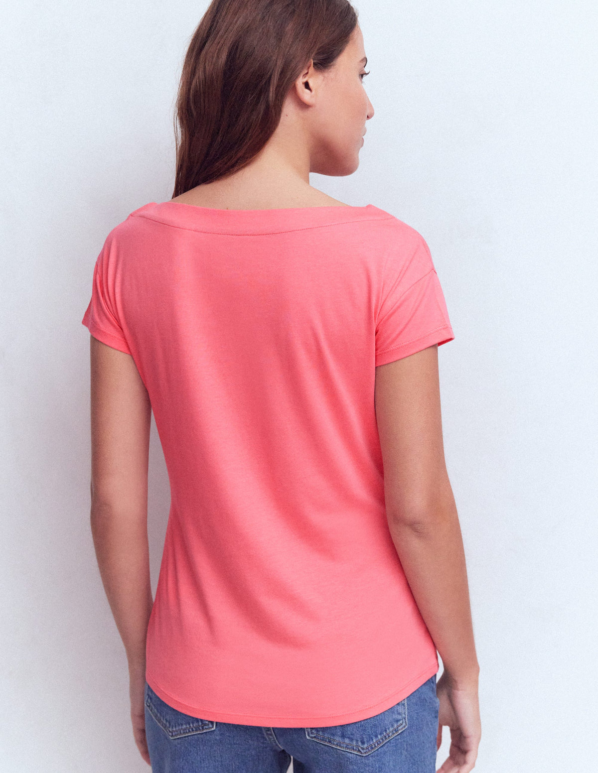 Supersoft Boat Neck T-Shirt-Azalea Pink - Image 3