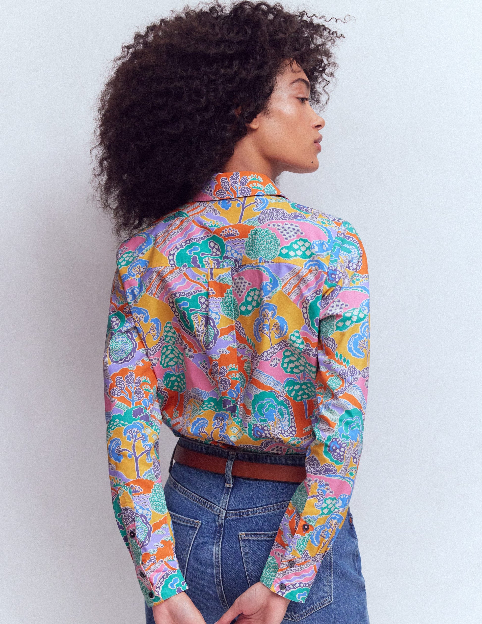 Sienna Cotton Shirt-Multi, Enchanted Dreamscape-3