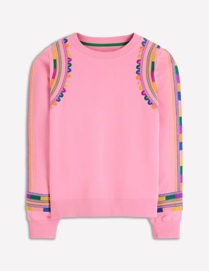 Hannah Embroidered Sweatshirt-Orchid Pink Embroidery-5