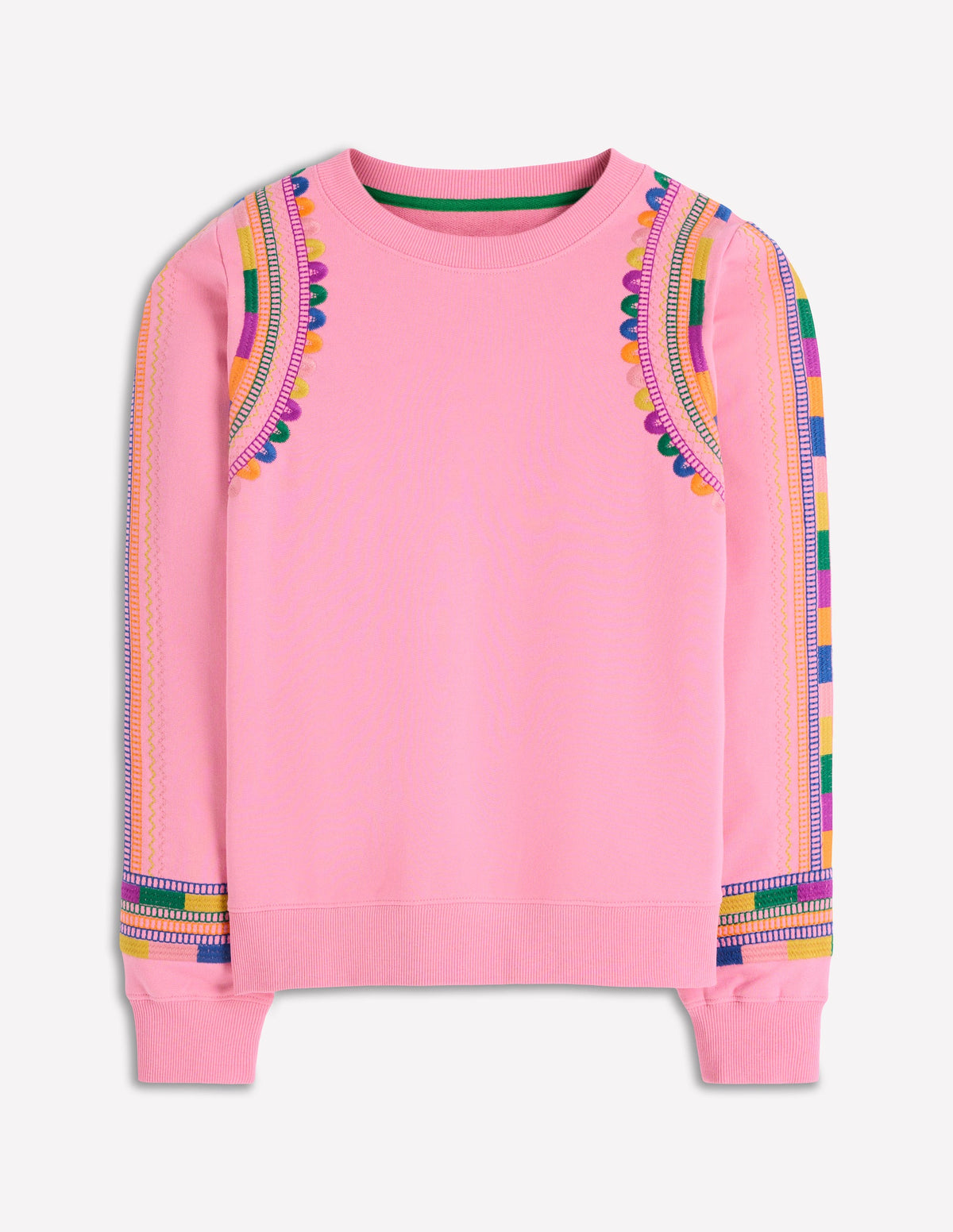 Hannah Embroidered Sweatshirt-Orchid Pink Embroidery - Image 5