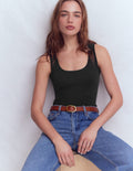 Essential Scoop-Neck Vest-Black
