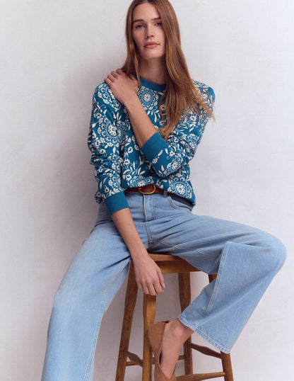 Rosa Printed Sweatshirt-Decorative Blossom-4