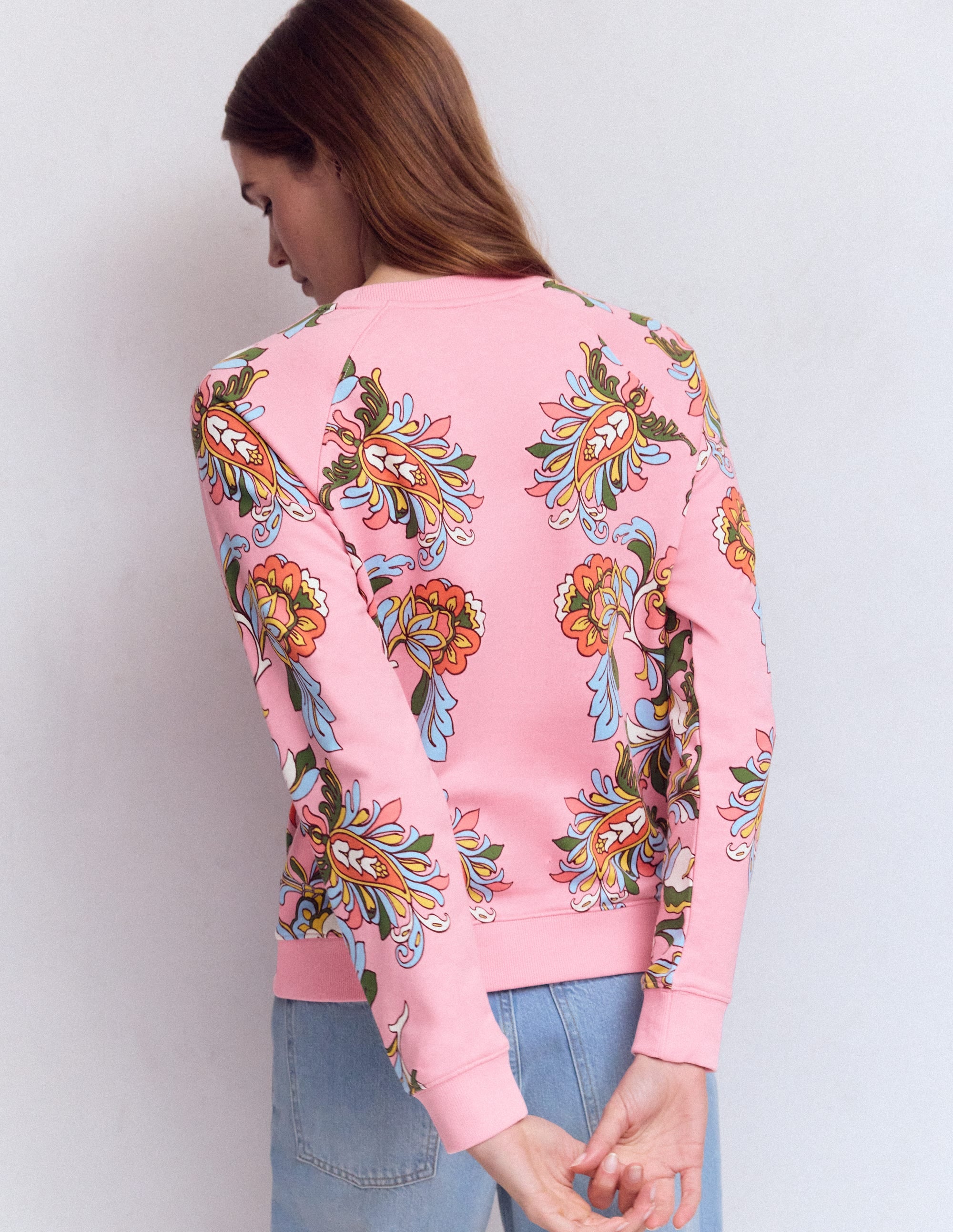 Rosa Printed Sweatshirt-Multi, Botanical Flourish - Image 3