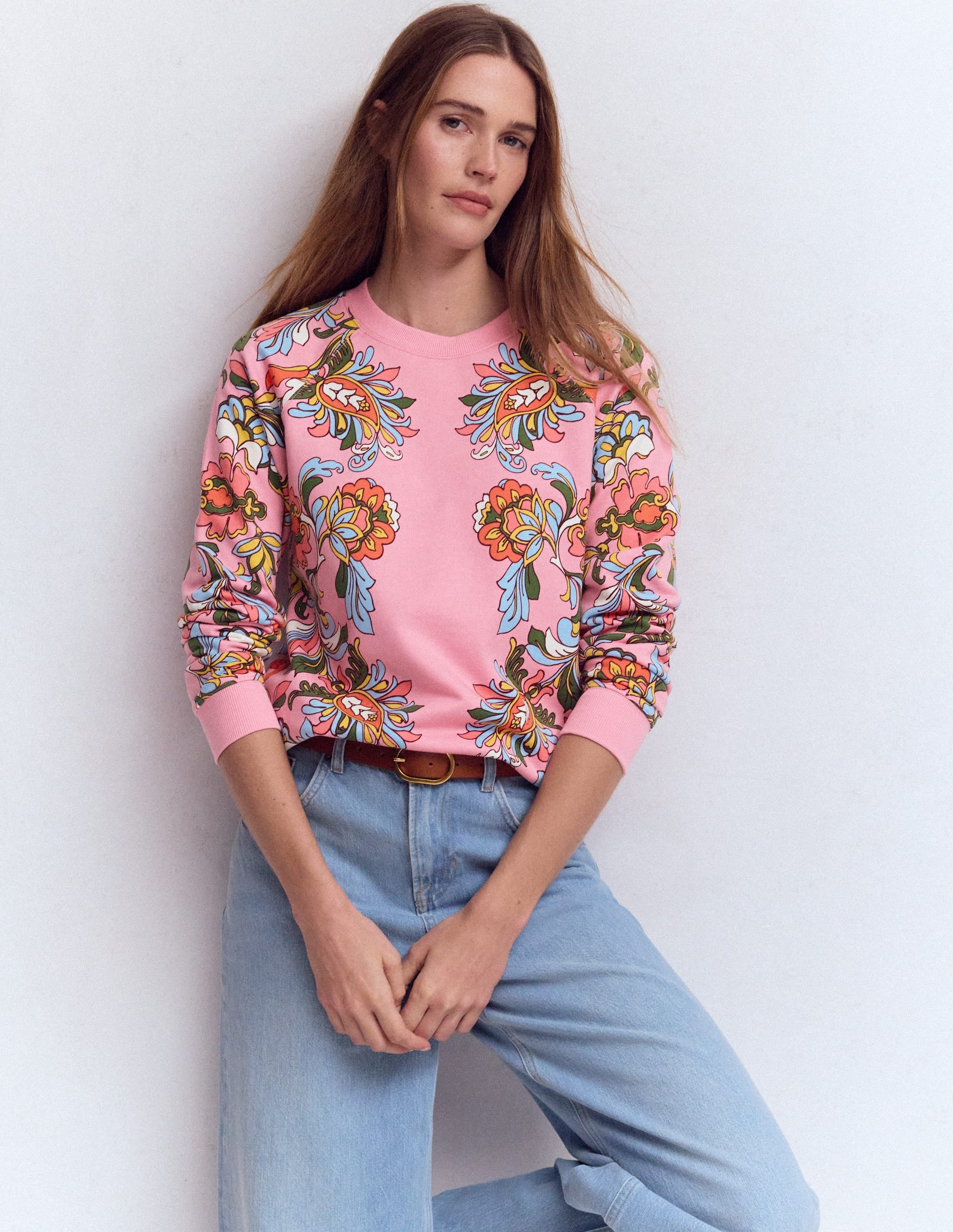 Rosa Printed Sweatshirt-Multi, Botanical Flourish - Image 4