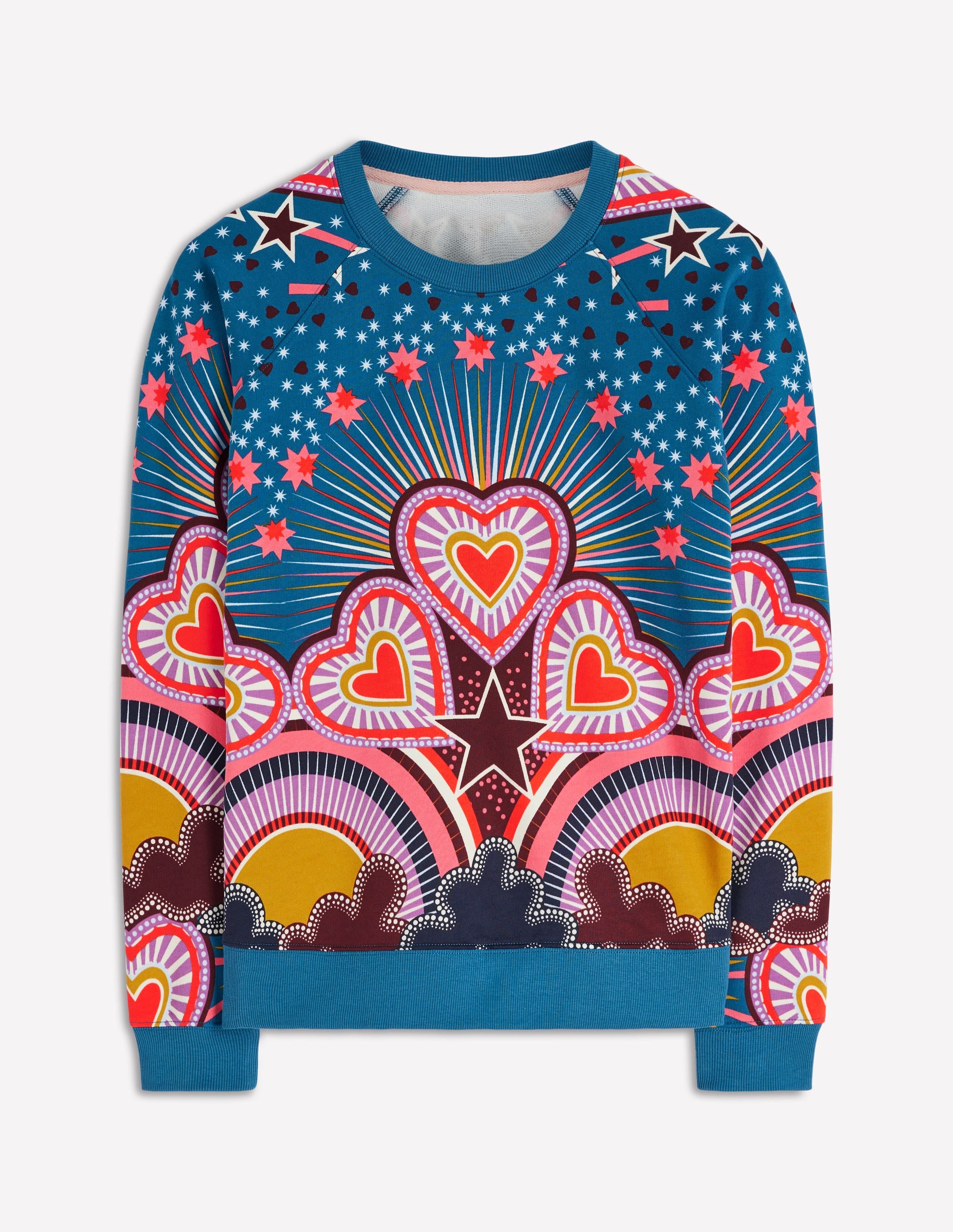 Rosa Printed Sweatshirt-Multi, Starburst Heart - Image 5