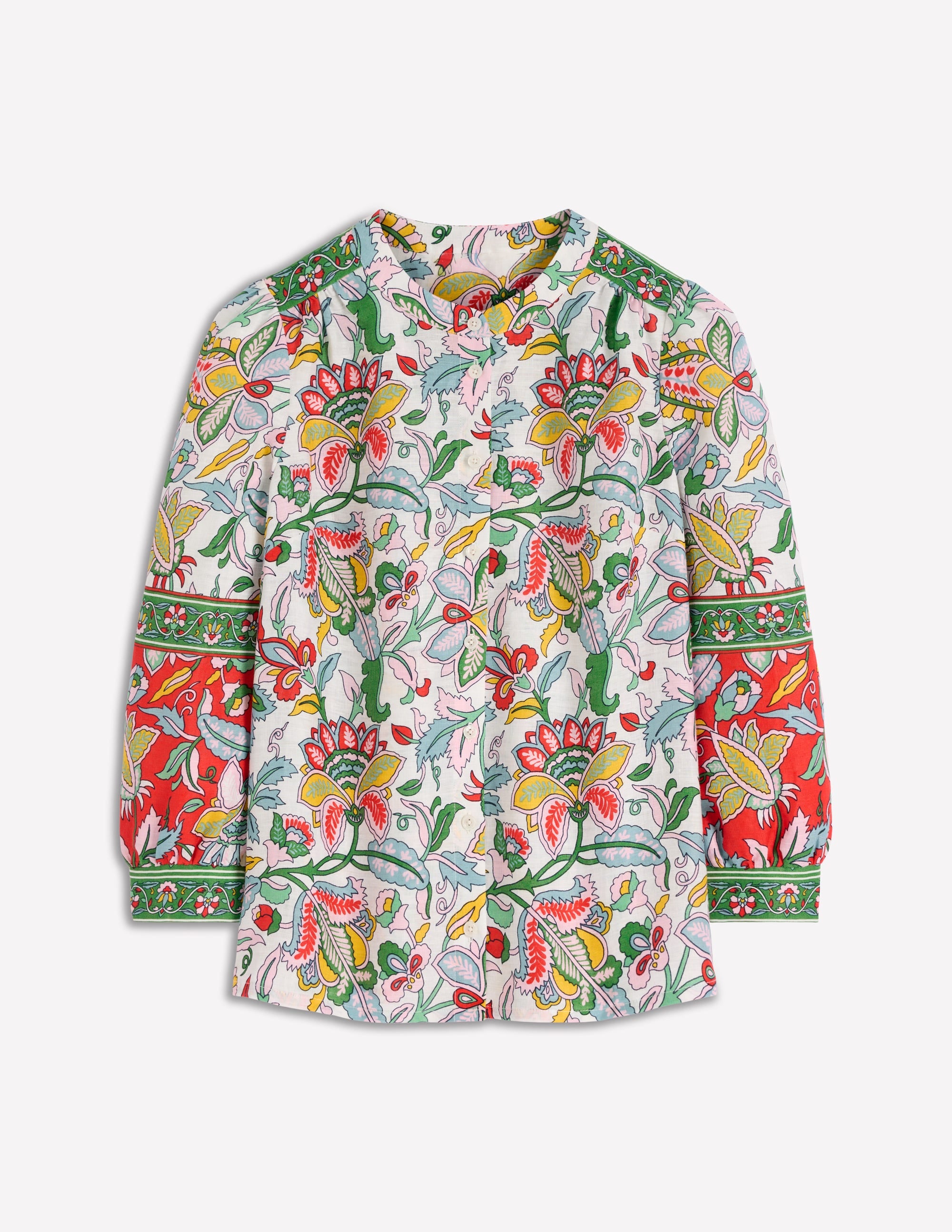 Alicia Linen Top-Multi, Botanical Trail - Image 6