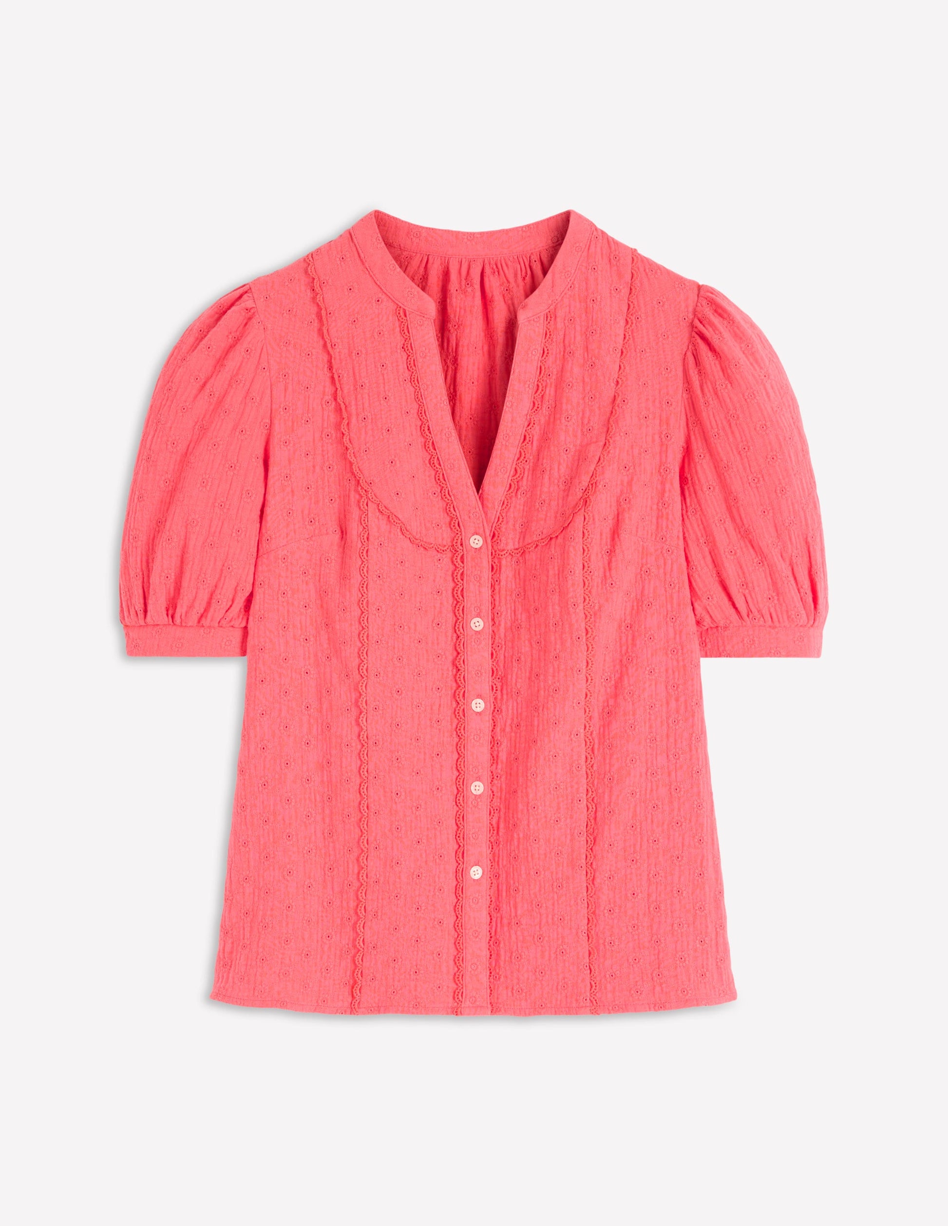 Trim Insert Double Cloth Top-Rosebud-5