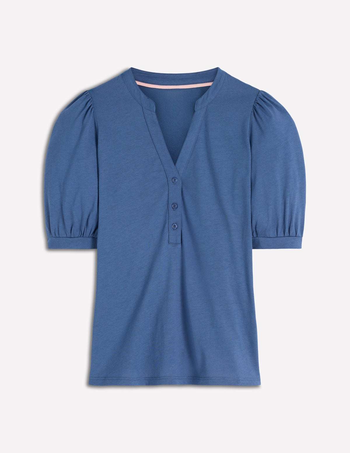 Supersoft Short Sleeve Henley-Denim Blue - Image 5