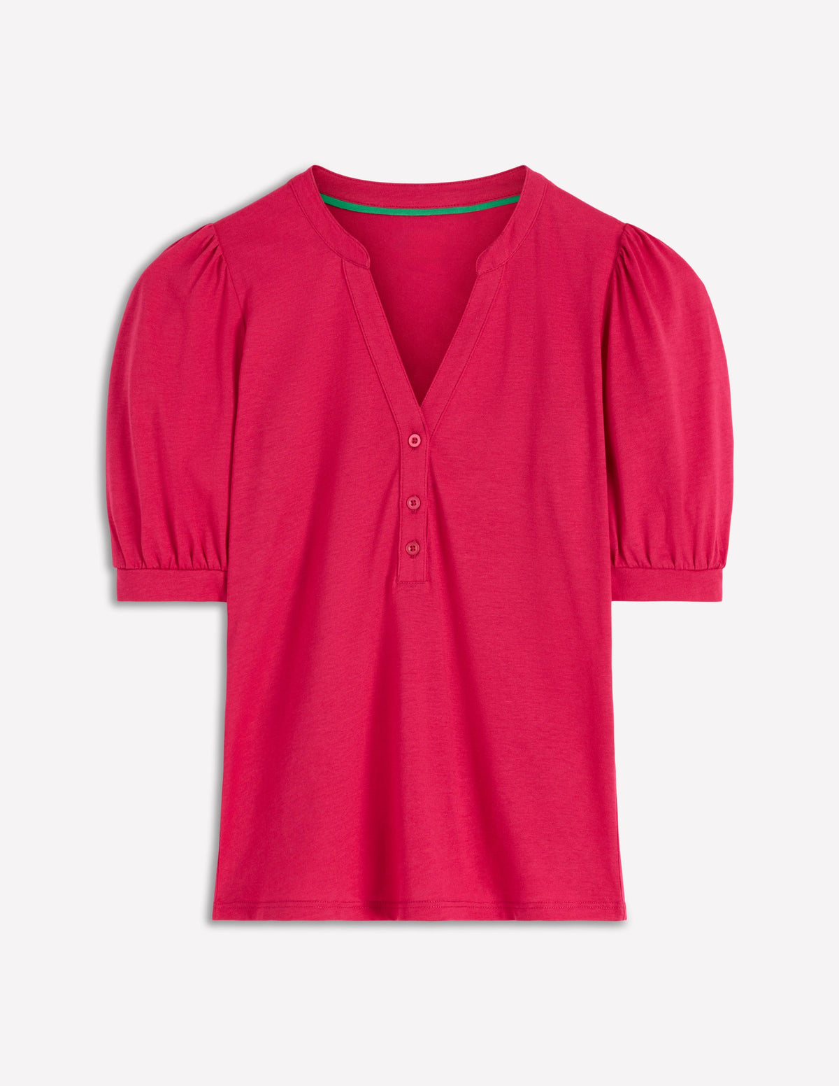 Supersoft Short Sleeve Henley-Pomegranate - Image 5