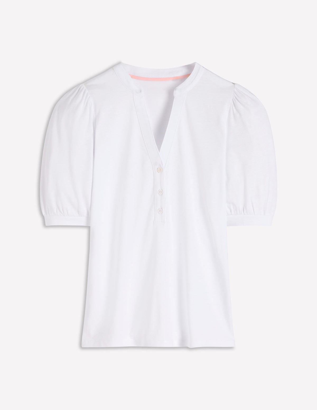 Supersoft Short Sleeve Henley-White - Image 4