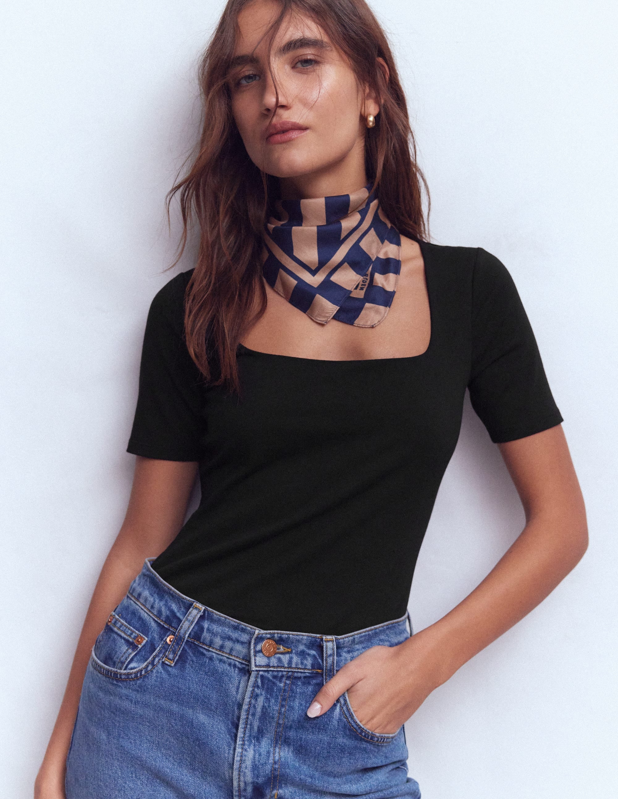 Brooke Double Layer T-shirt-Black - Image 1