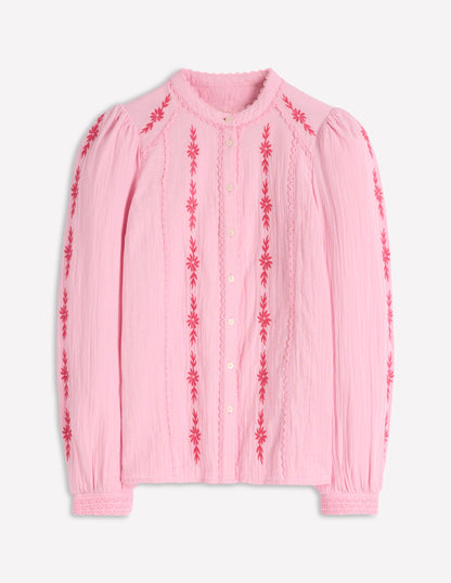 Rhea Trim Doublecloth Top-Orchid Smoke Embroidery-6