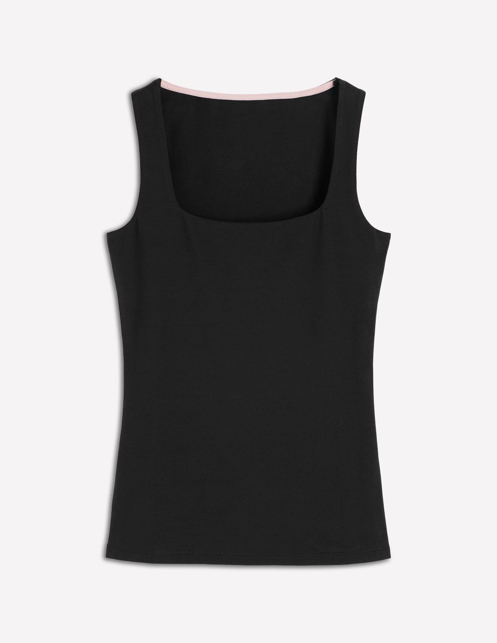 Double Layer Square Neck Vest-Black-6
