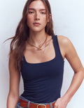 Brooke Double Layer Vest-Navy
