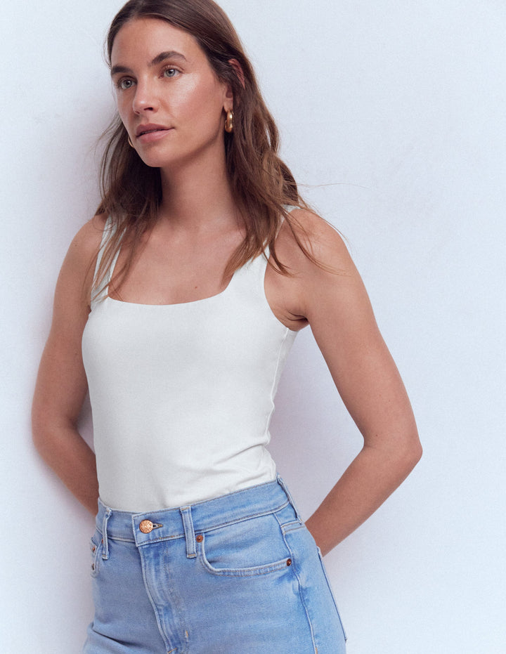 Brooke Double Layer Vest-White