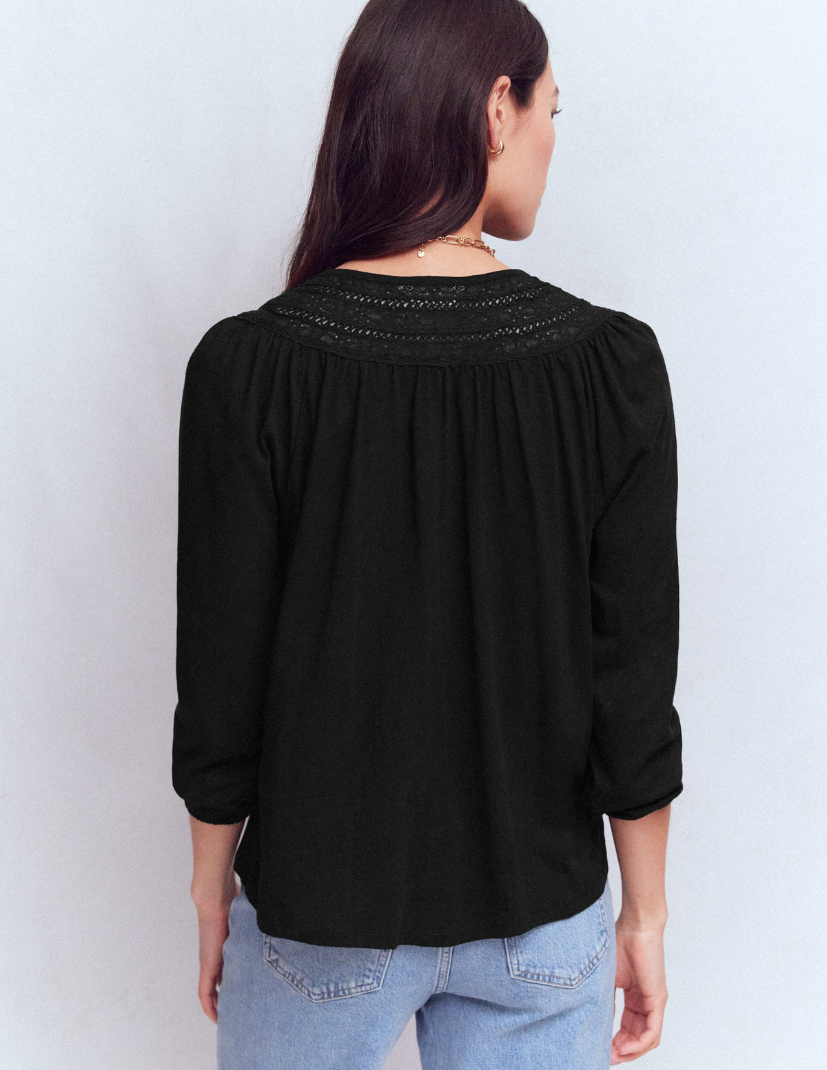 Edi Trim Detail Top-Black - Image 3