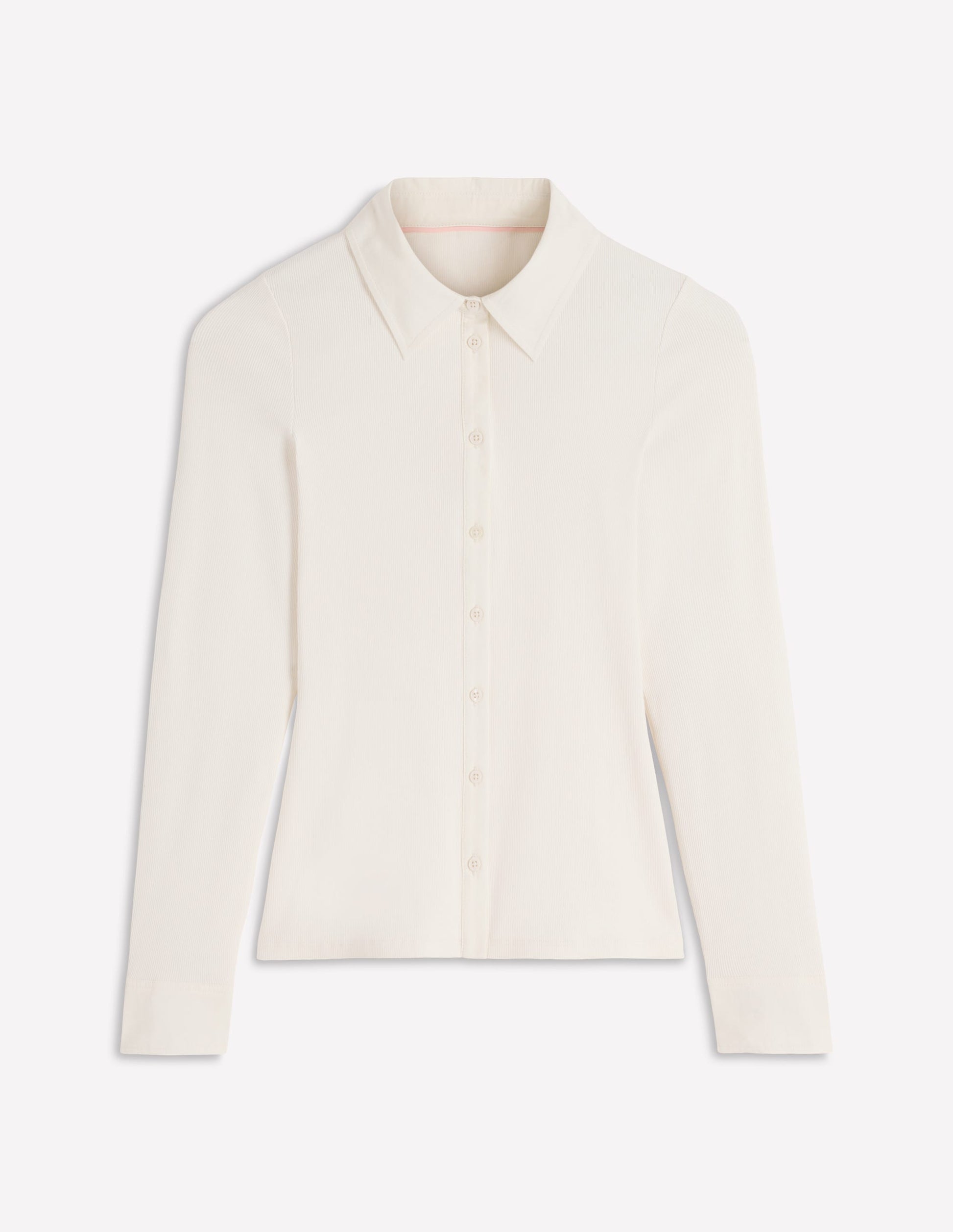 Collared Button Through Top-Ivory-6