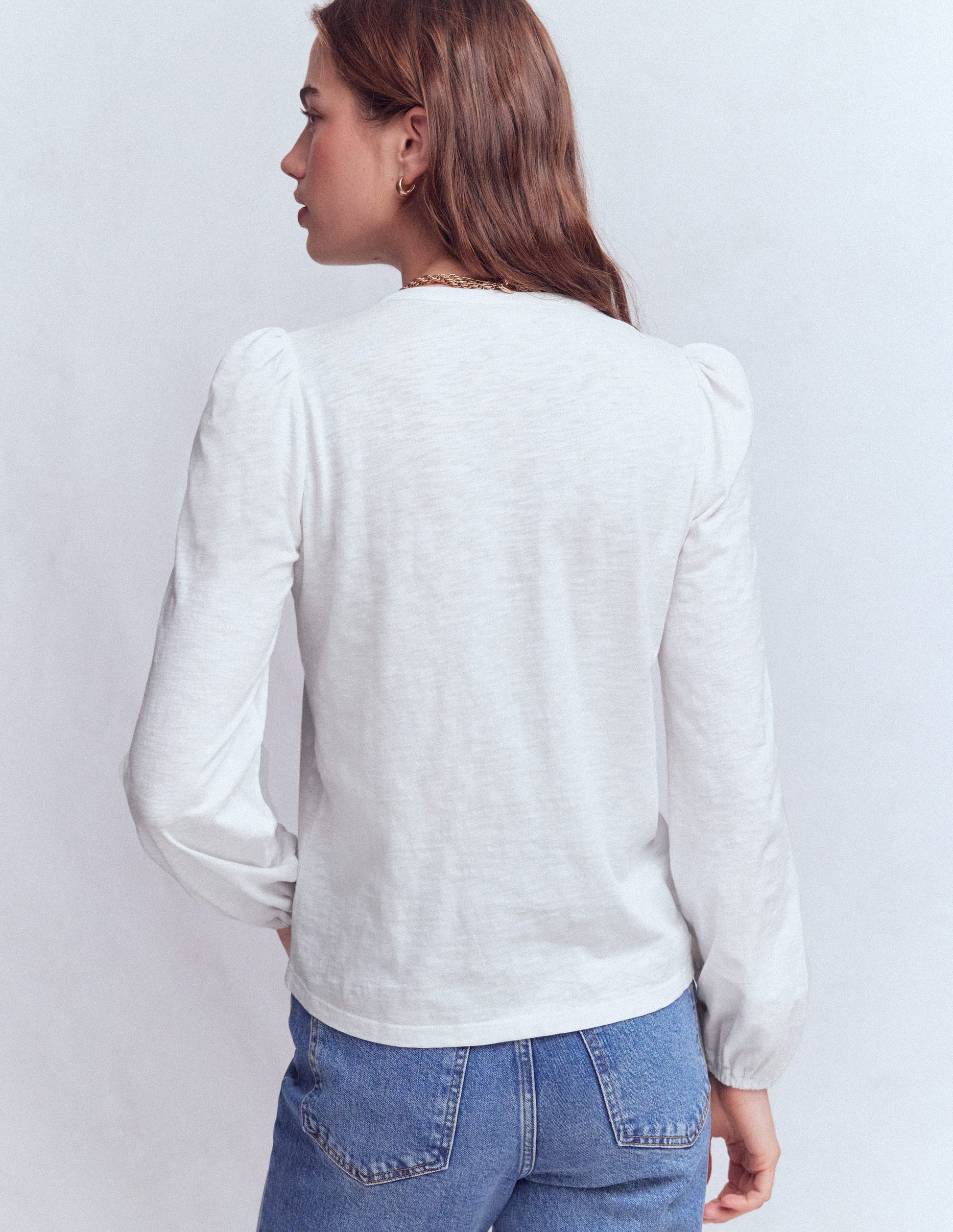 Poppy Long Sleeve Top-White-3