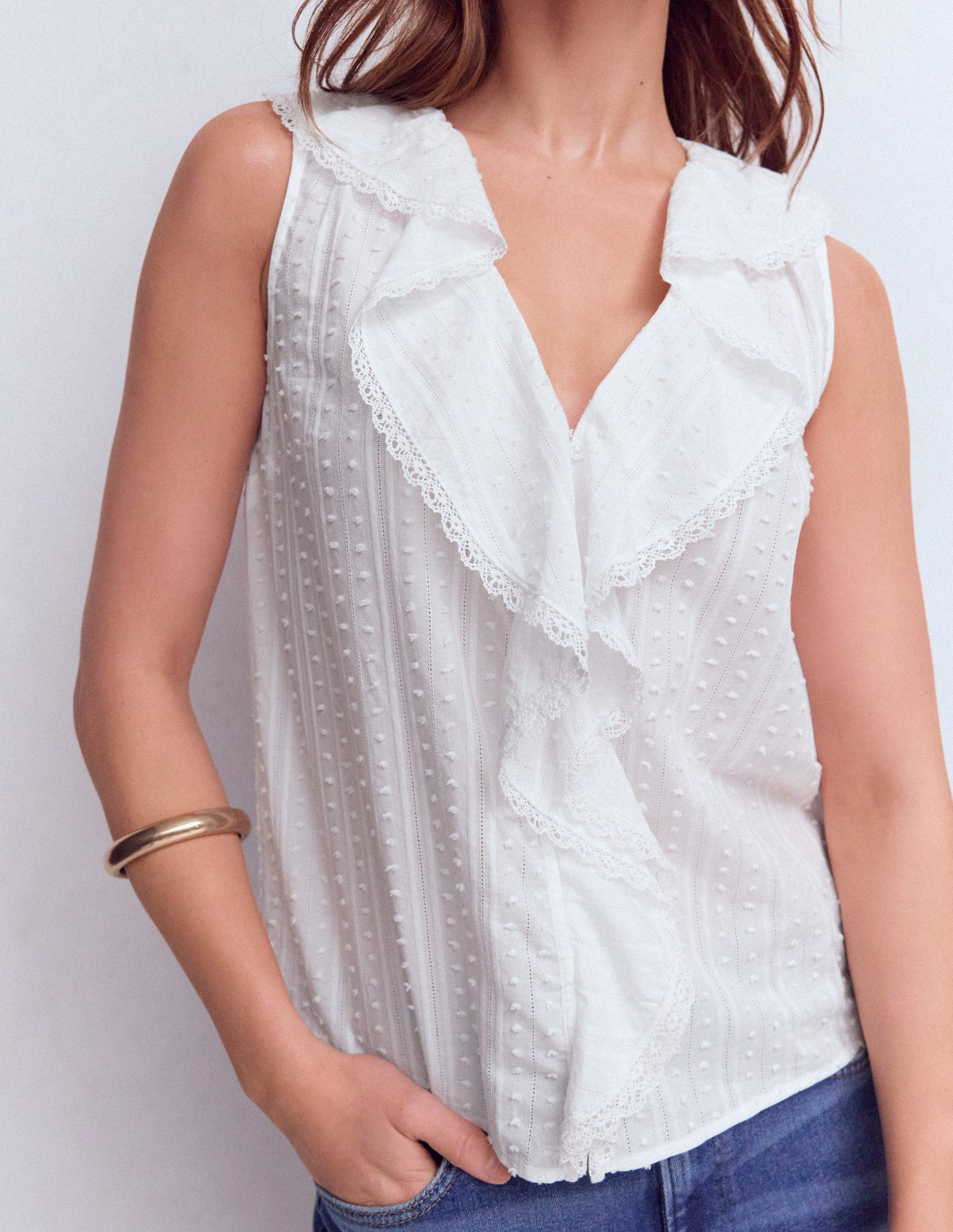 Eliza Sleeveless Top-White-4