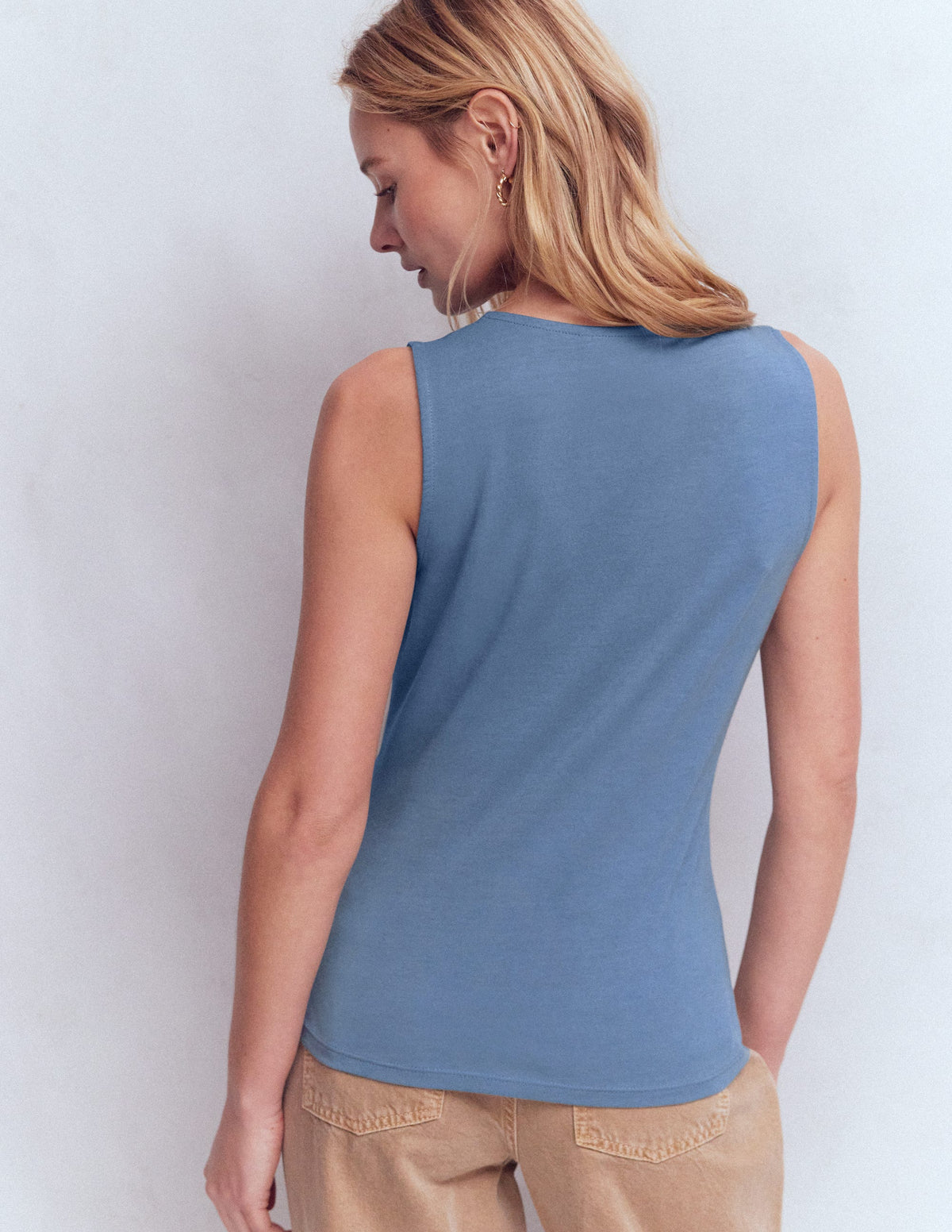 Supersoft V Neck Trim Vest-Captains Blue - Image 2