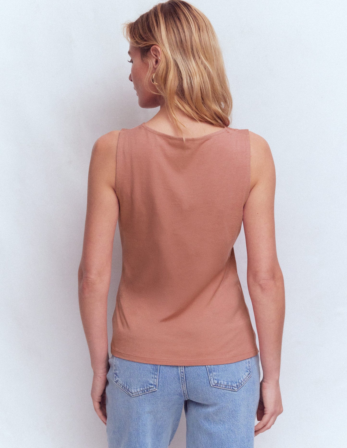 Flora Lace Trim Supersoft Vest-Vintage Rose