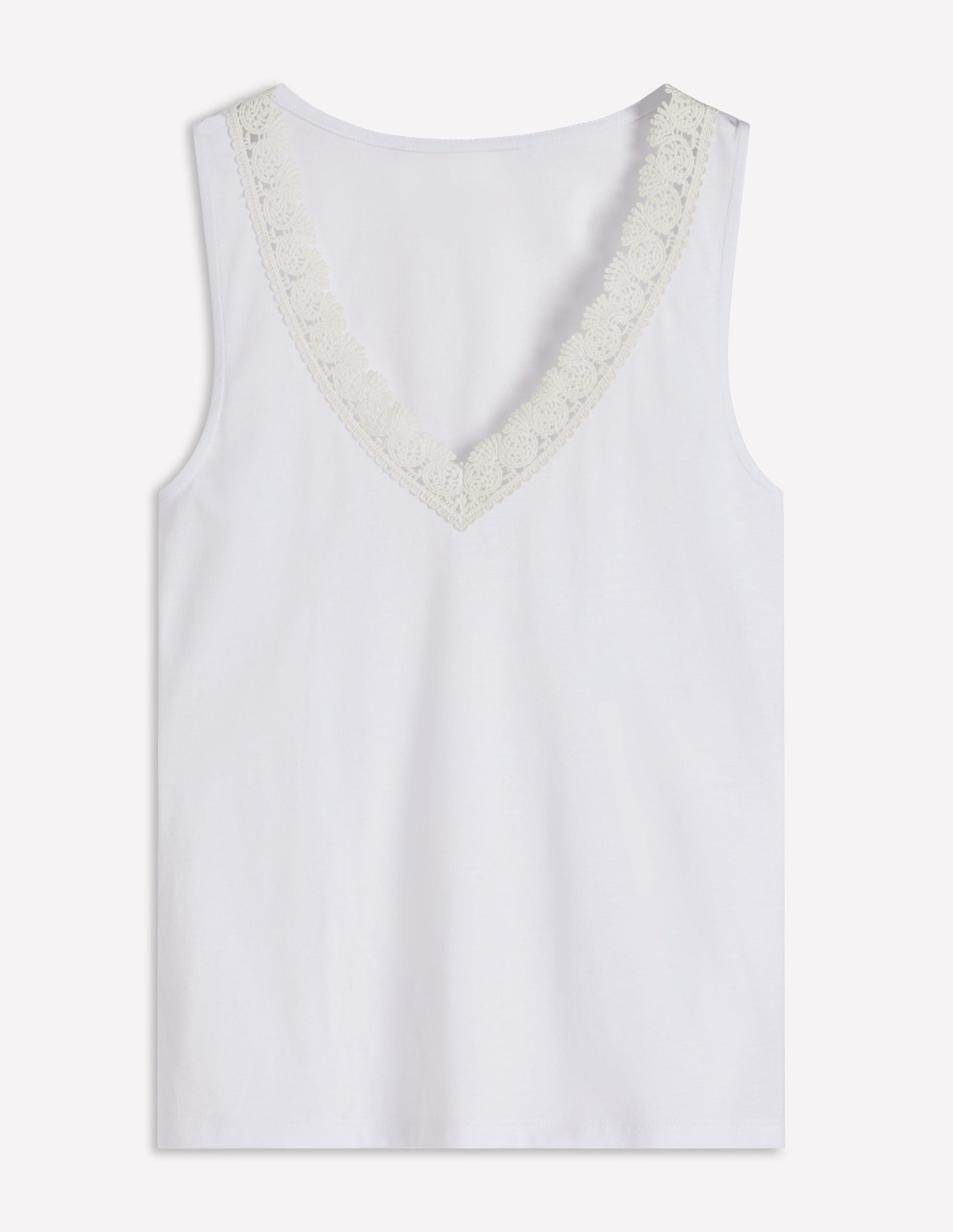 Supersoft V Neck Trim Vest-Brilliant White-5