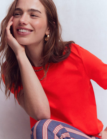 Cotton T-Shirt-Red-5