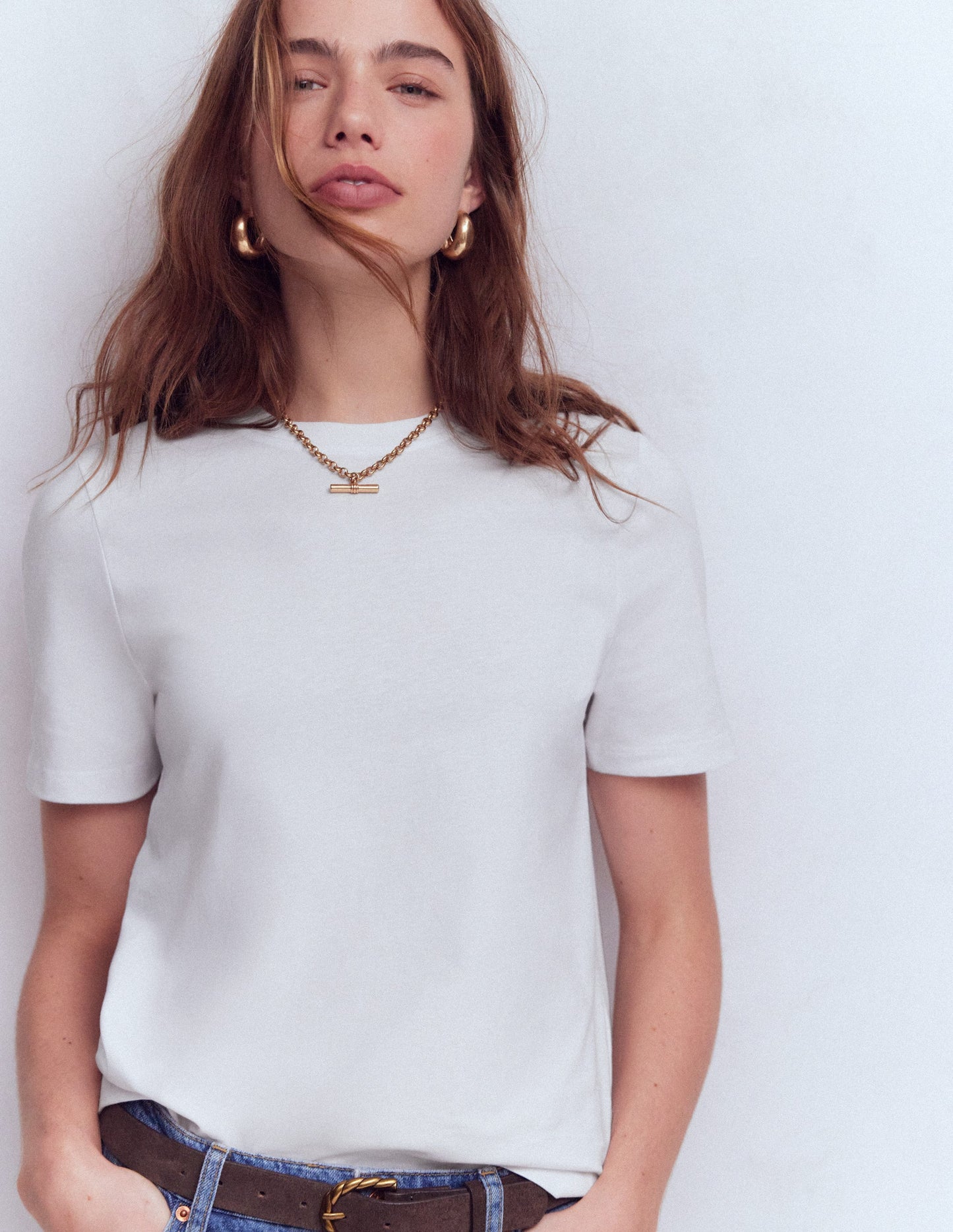Cotton T-Shirt-White