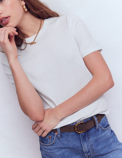 Cotton T-Shirt-White-2