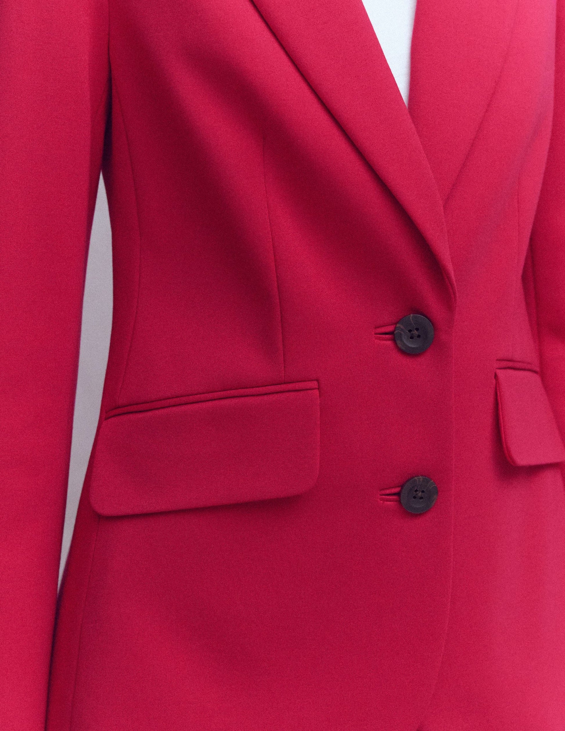 Marylebone Ponte Blazer-Pomegranate-2