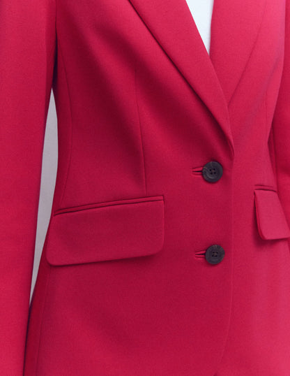 Marylebone Ponte Blazer-Pomegranate-2