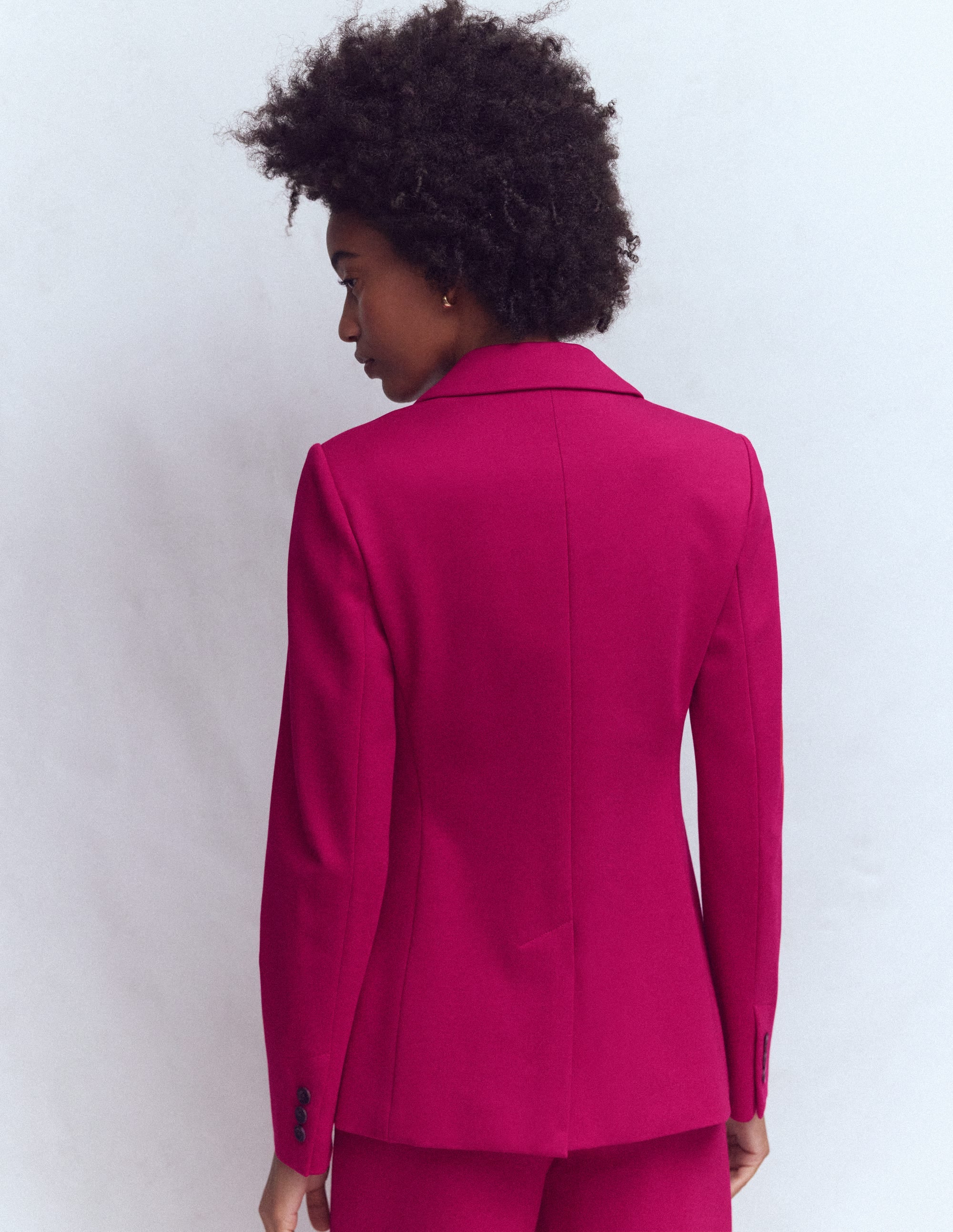 Marylebone Ponte Blazer-Pomegranate - Image 3