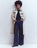 Pocket Detail Coat-Ivory