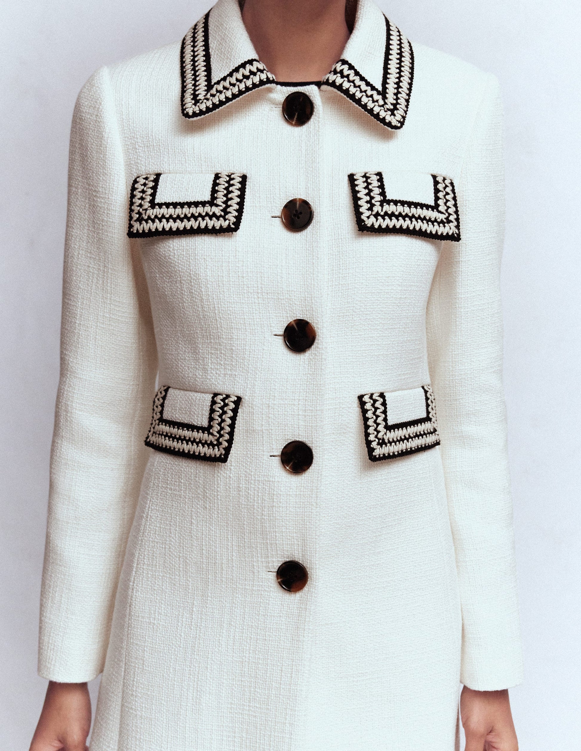 Pocket Detail Coat-Ivory-2