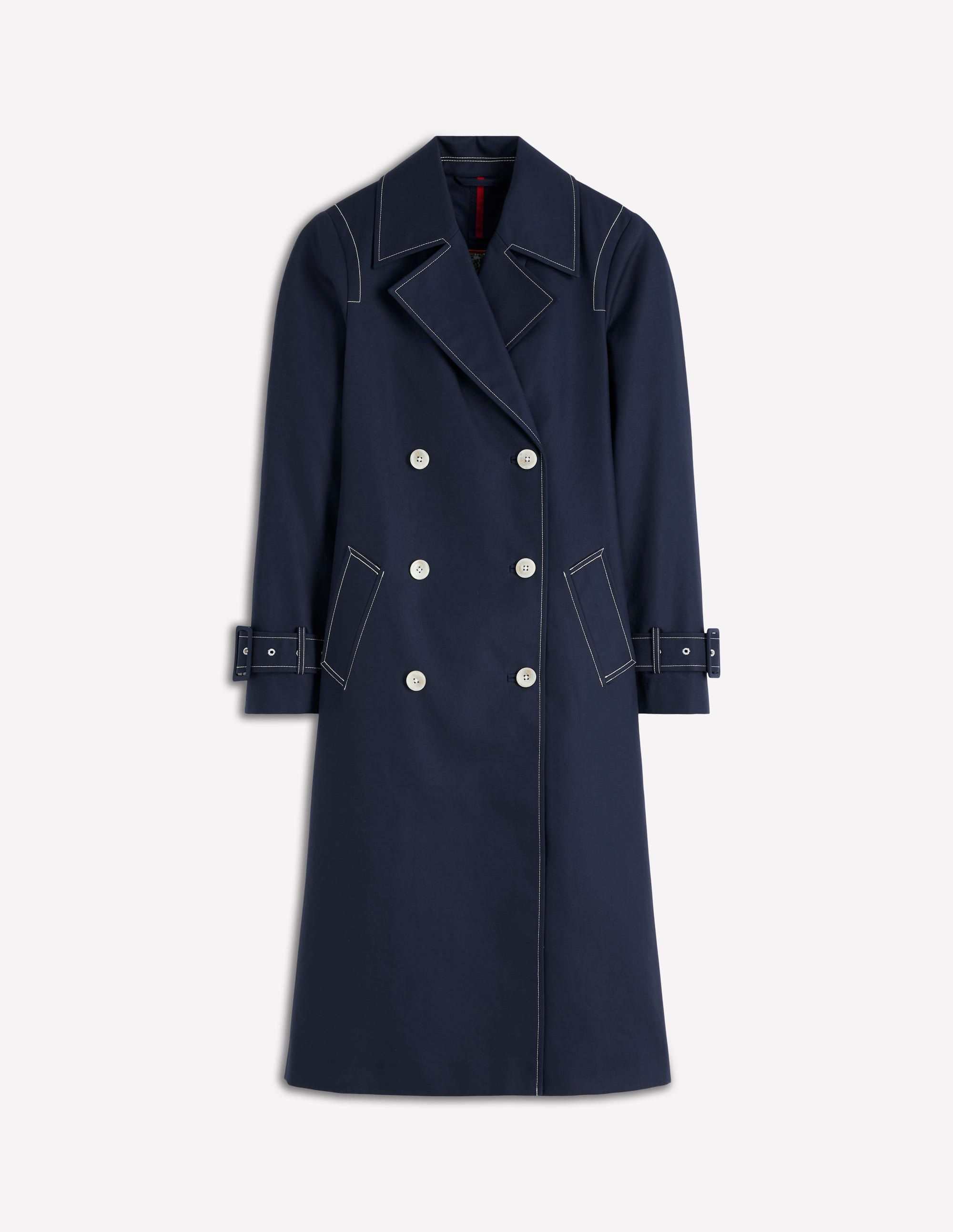 Double Breasted Trench-Navy - Image 6