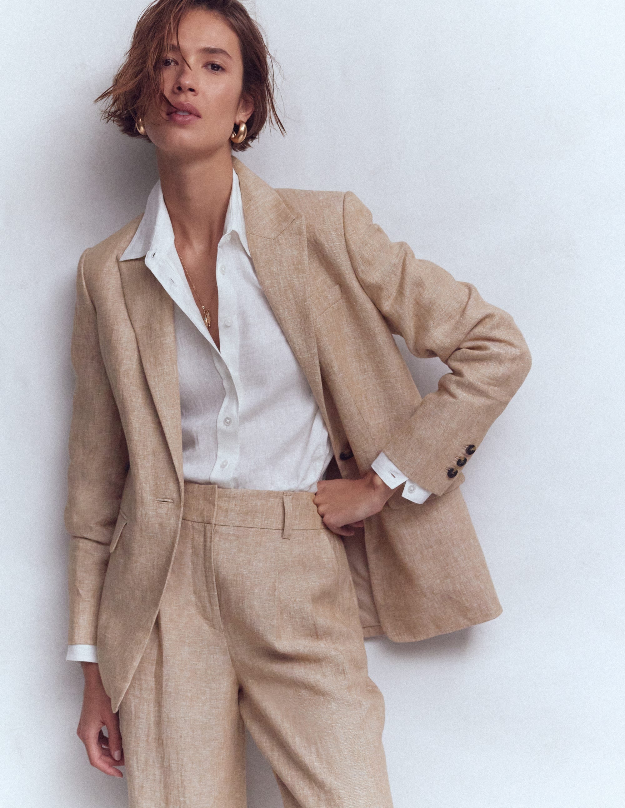 Woodbridge Linen Blazer-Amphora, Chambray - Image 1