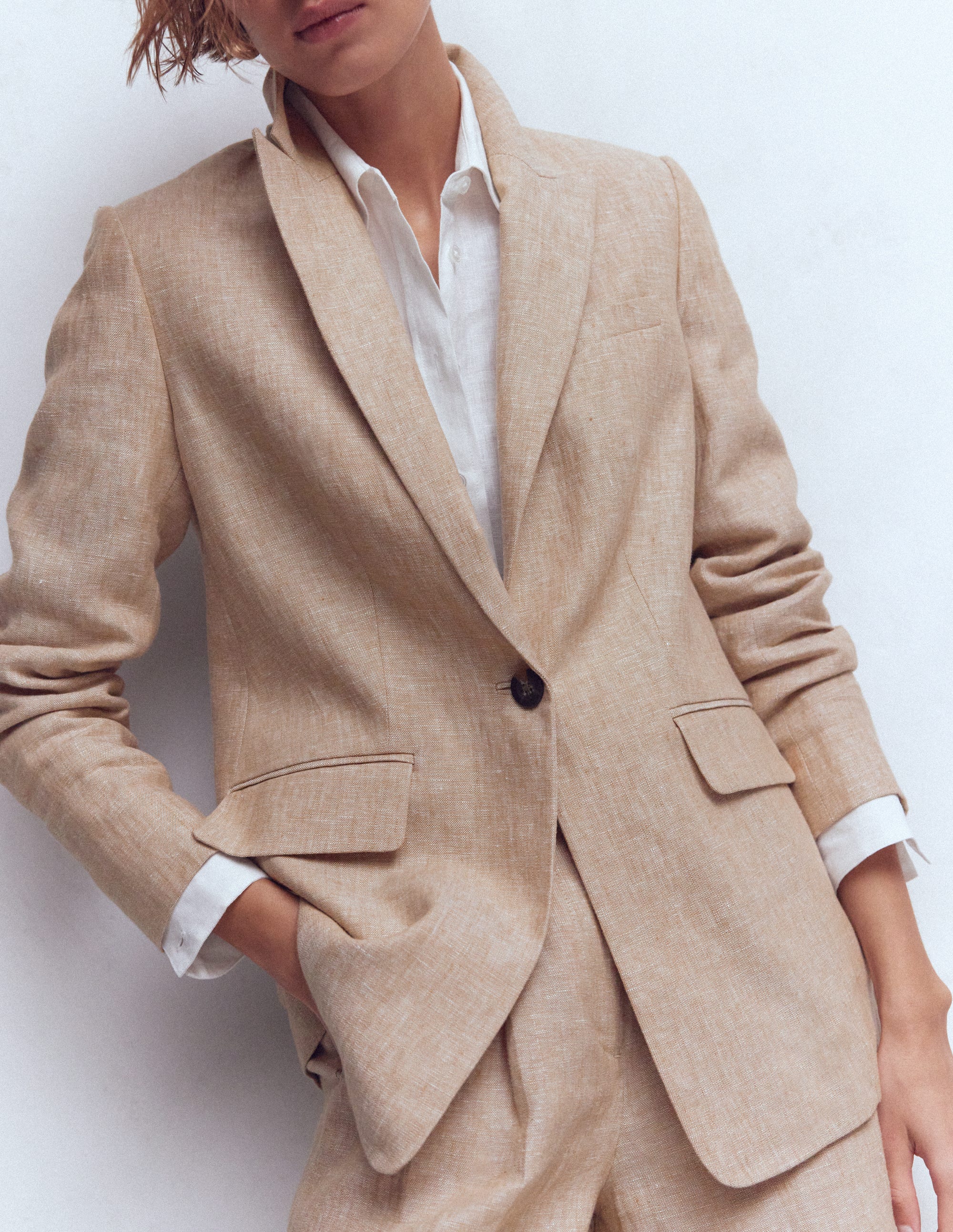 Woodbridge Linen Blazer-Amphora, Chambray - Image 2