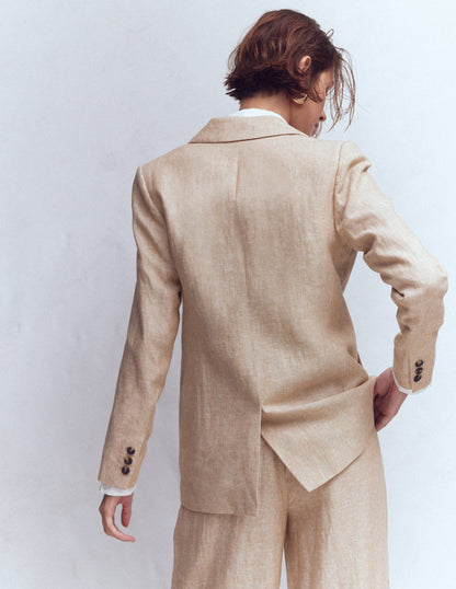 Woodbridge Linen Blazer-Amphora, Chambray-4