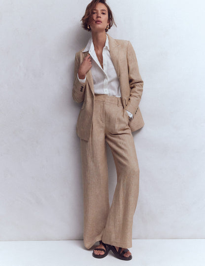 Woodbridge Linen Blazer-Amphora, Chambray-5