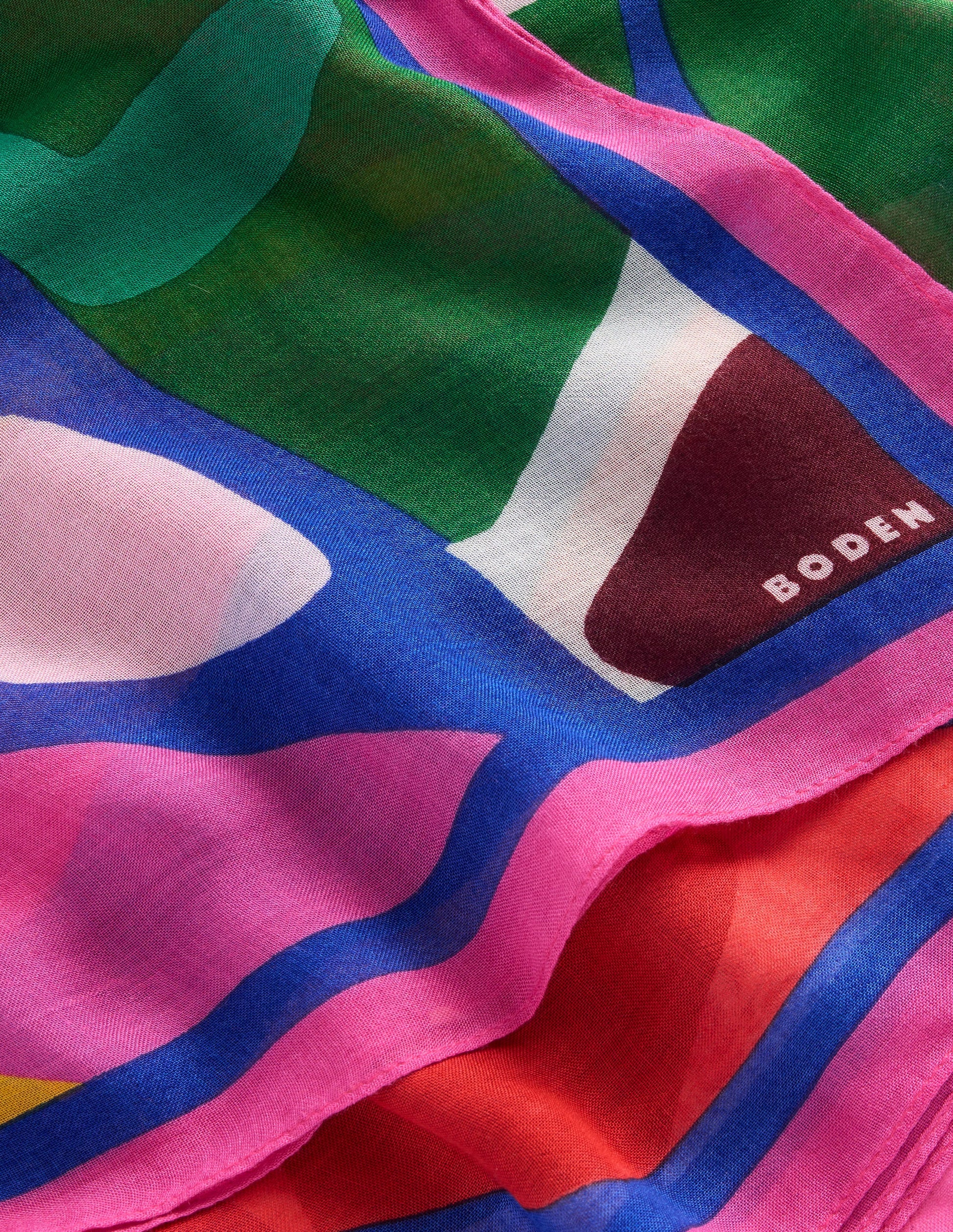 Printed Sarong Scarf-Multi, Leafy Cascade-2