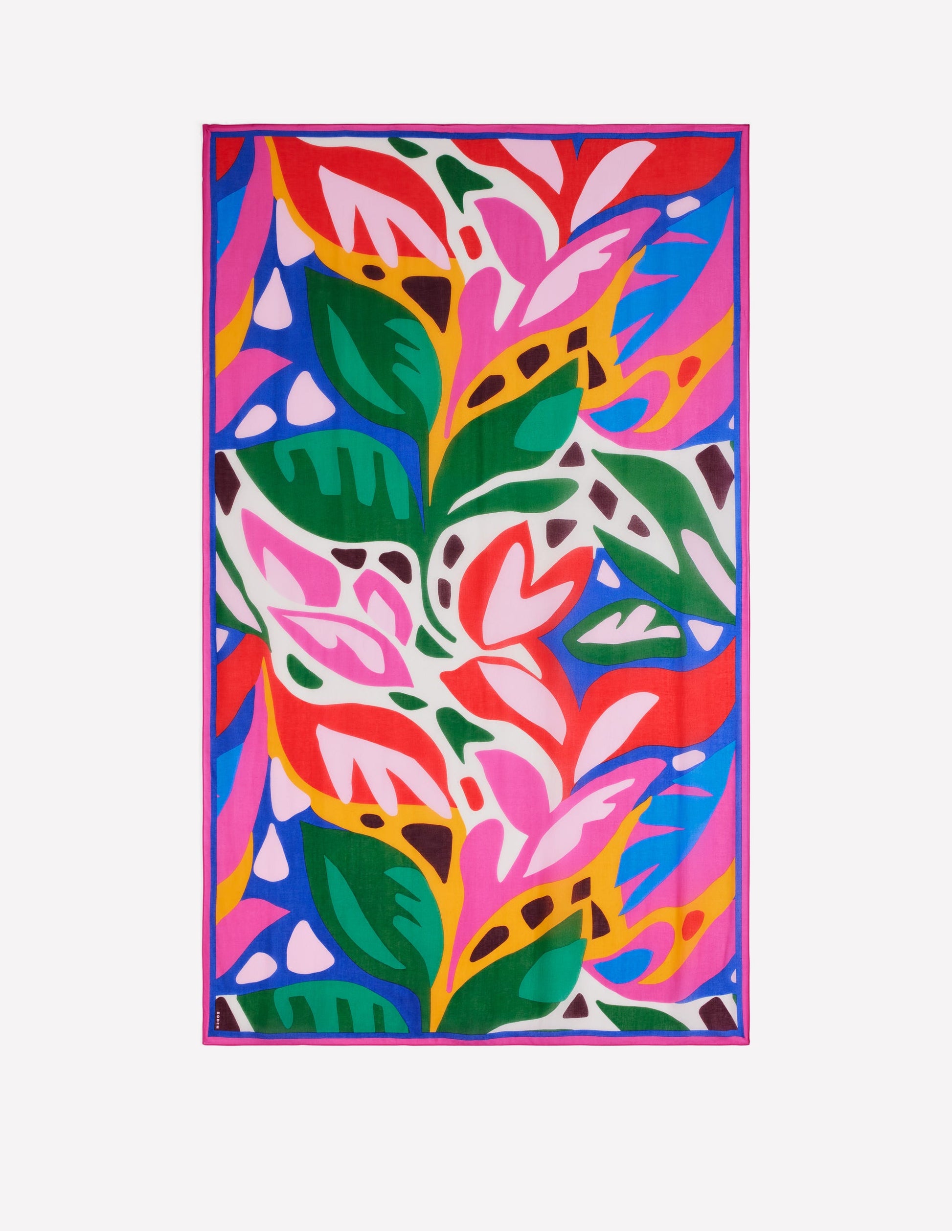 Printed Sarong Scarf-Multi, Leafy Cascade-3