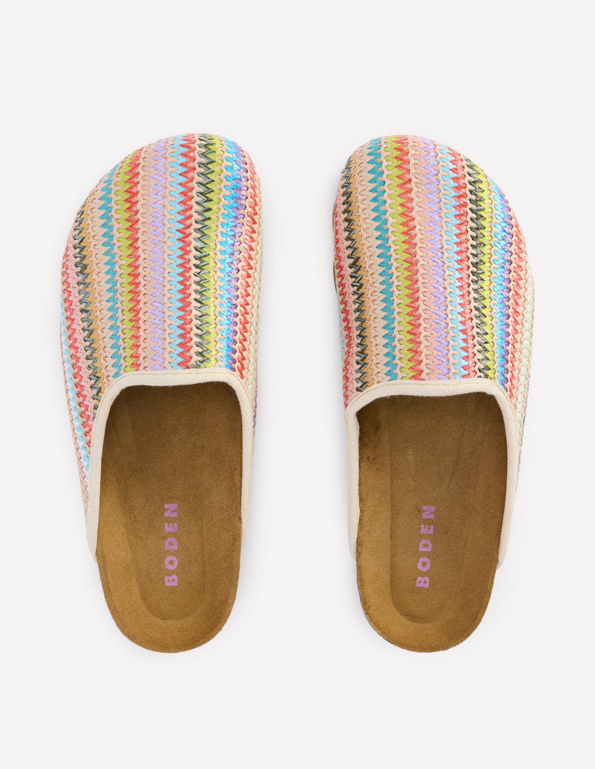 Lyla Colour Block Clogs-Multi Weave - Image 5
