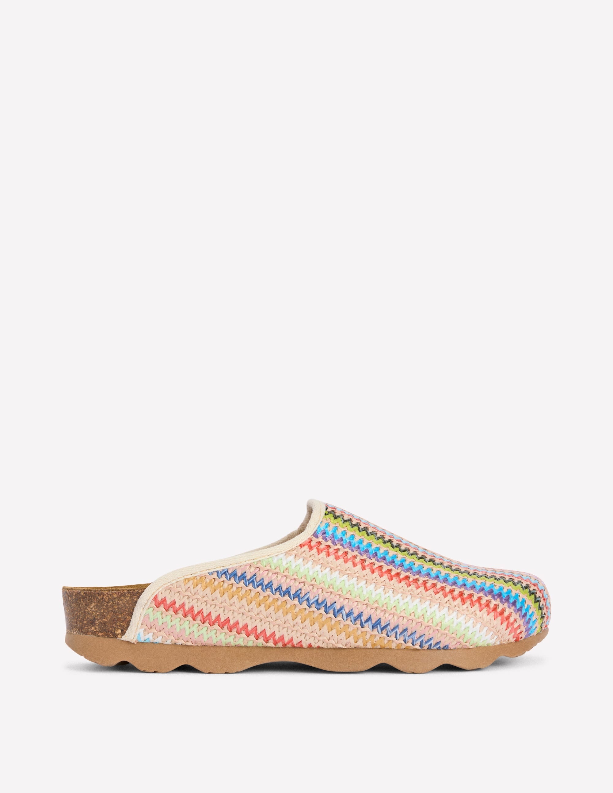 Lyla Colour Block Clogs-Multi Weave - Image 1