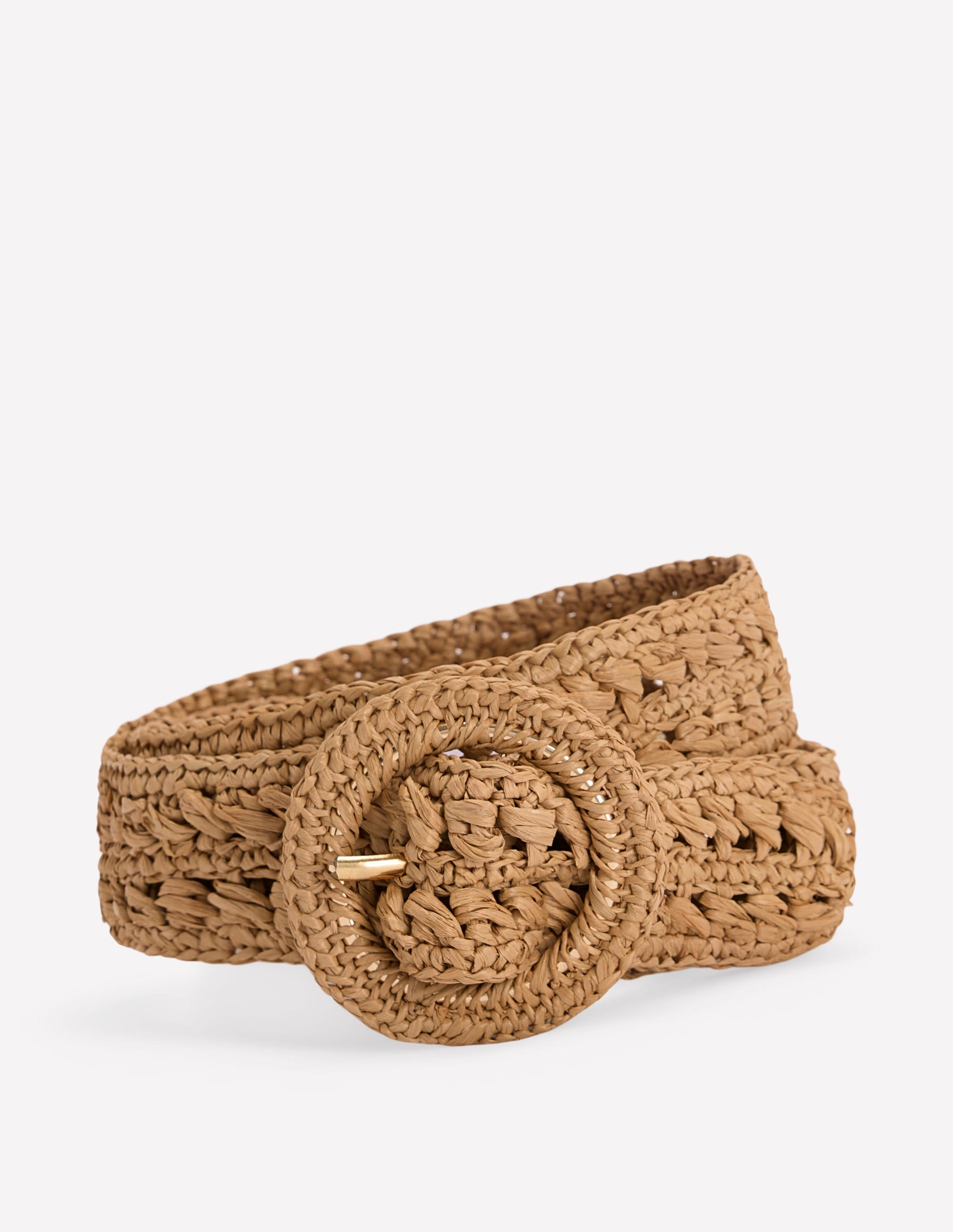 Interest Raffia Belt-Natural-1