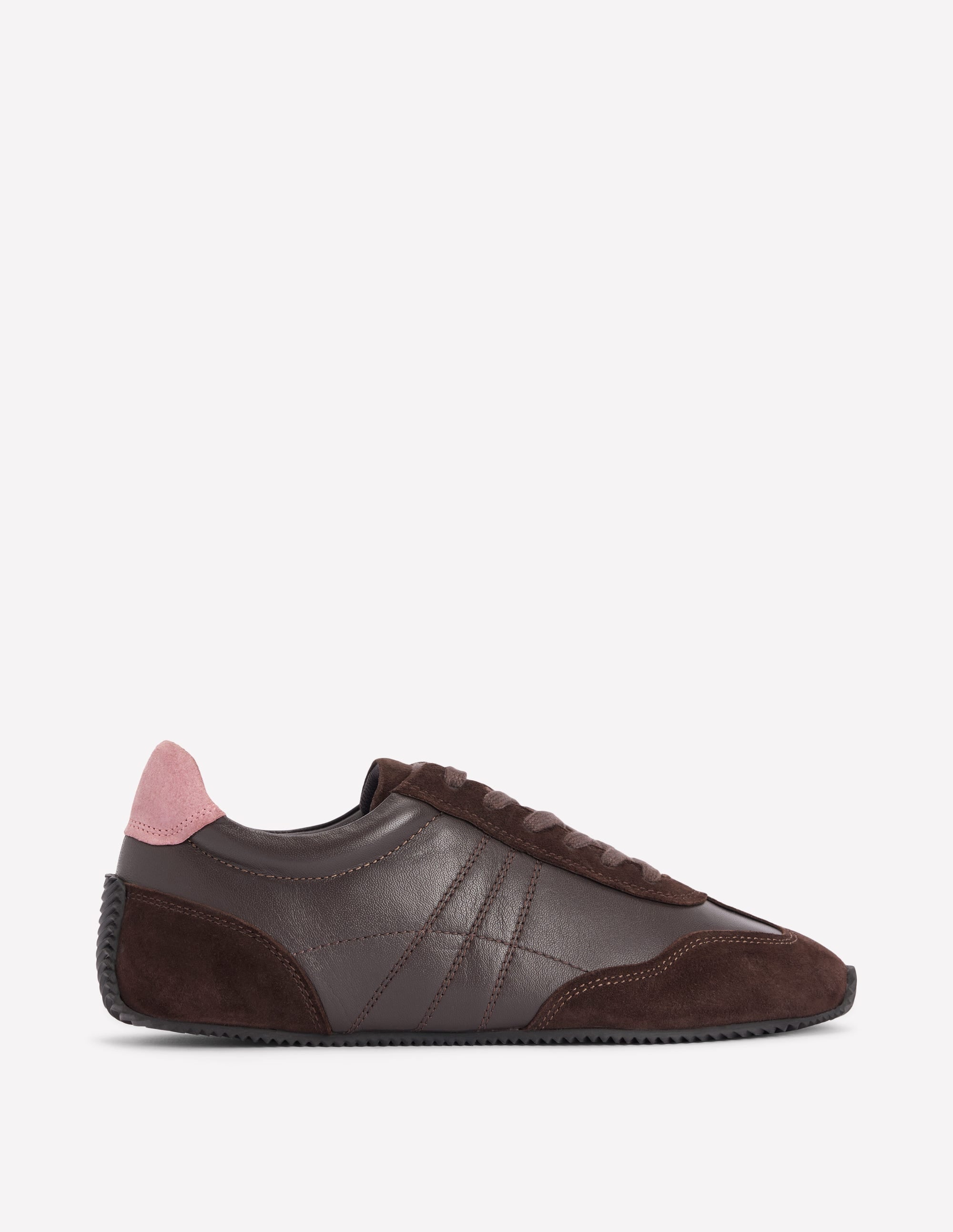 Delphine Slim Sole Trainers-Chocolate - Image 1