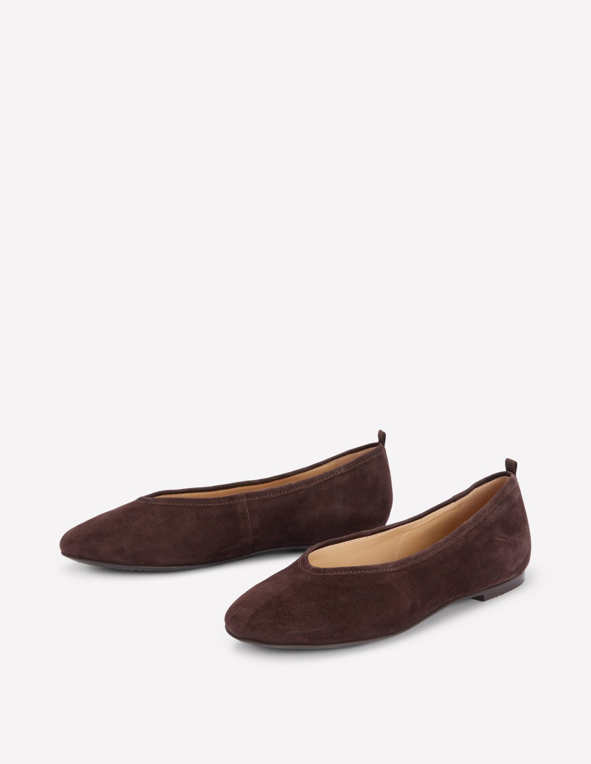 High Cut Ballet Flats-Bitter Chocolate-4