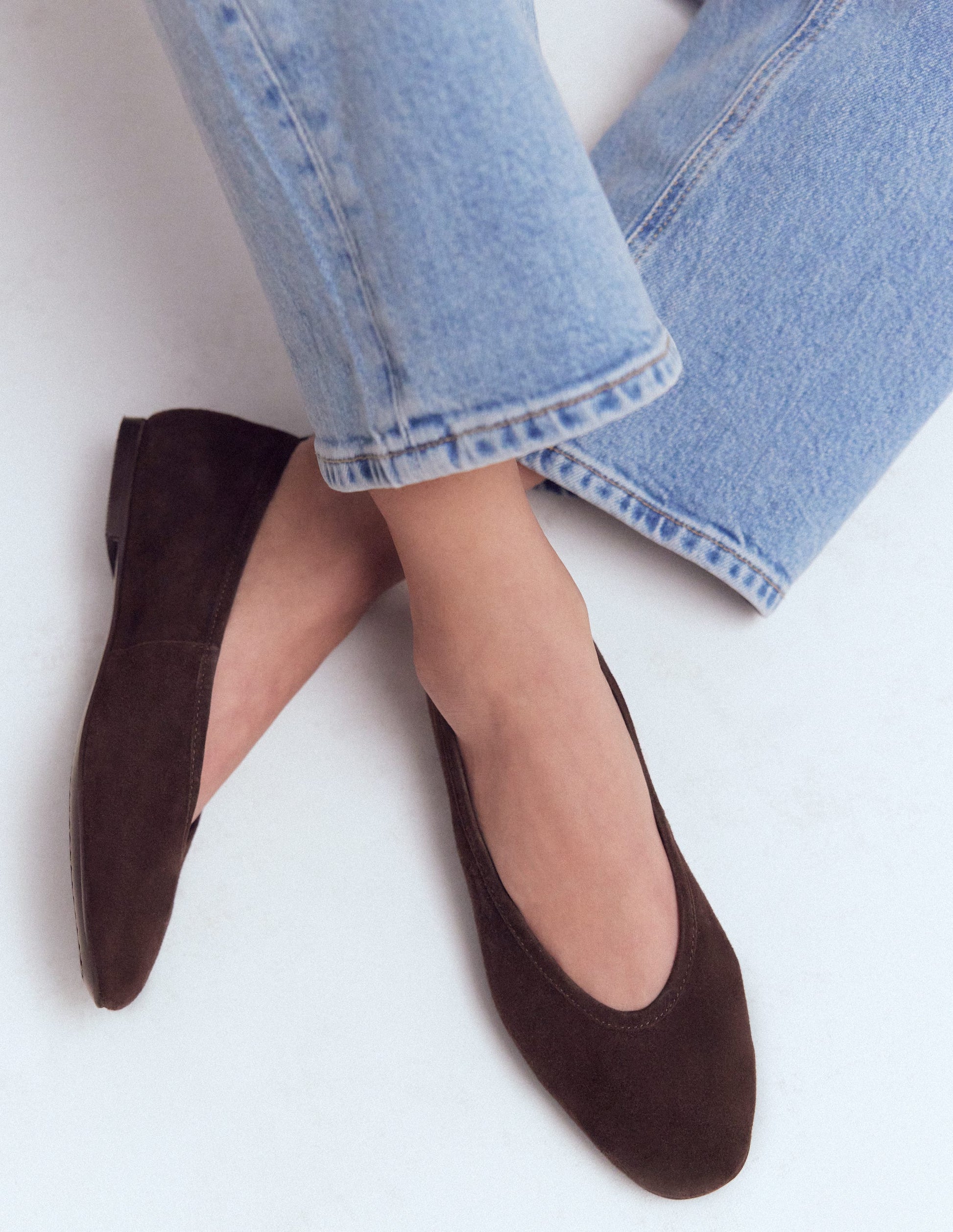 High Cut Ballet Flats-Bitter Chocolate-3