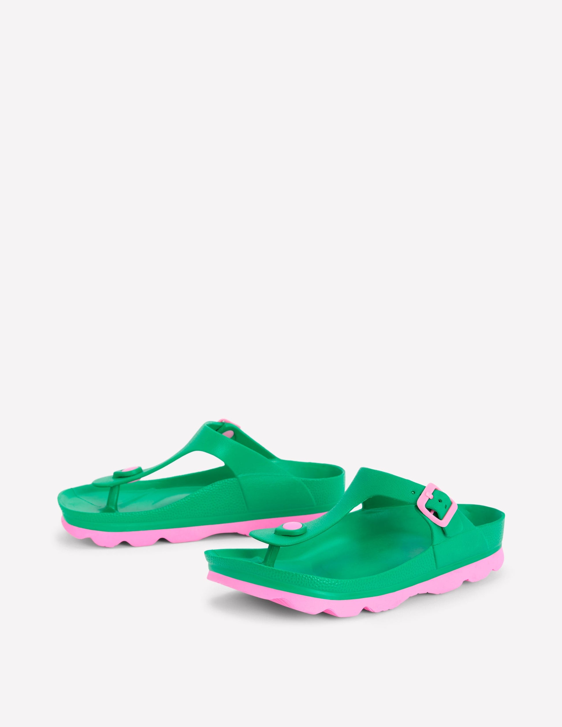 Lyla Toe Post Sandals-Green/Pink-3