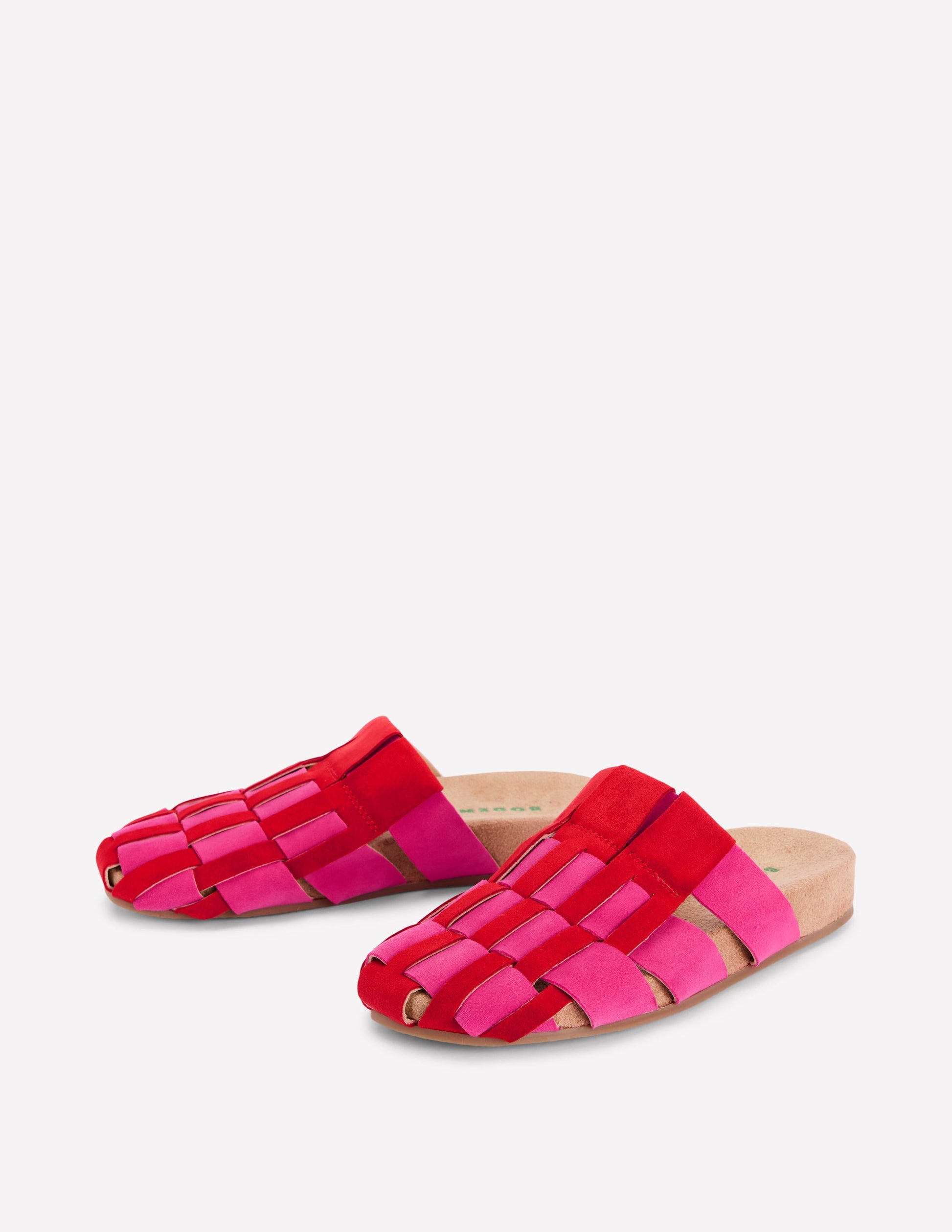 Loretta Multi Strap Clog-Pink/Red-3