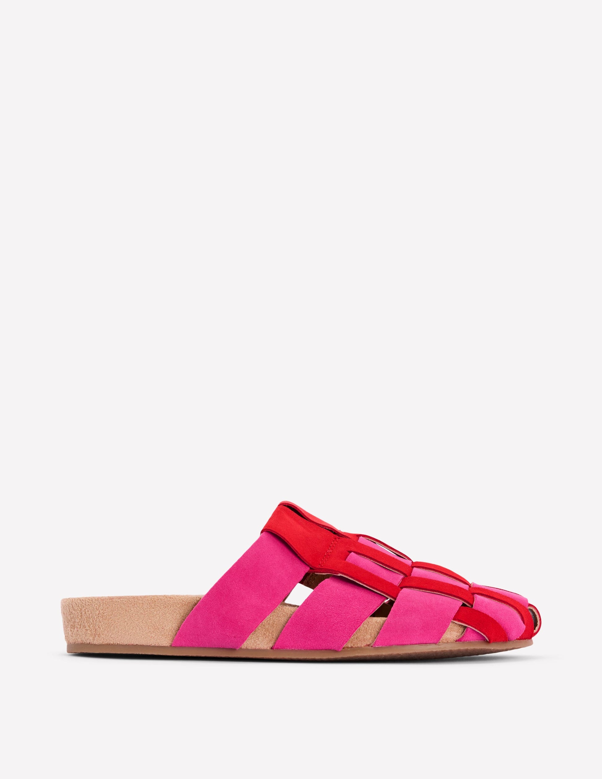 Loretta Multi Strap Clog-Pink/Red-1